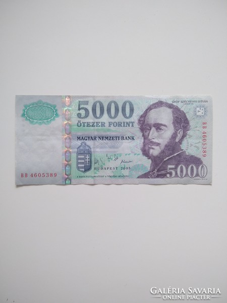 Szép, ropogós 5000 forint 2005 BB