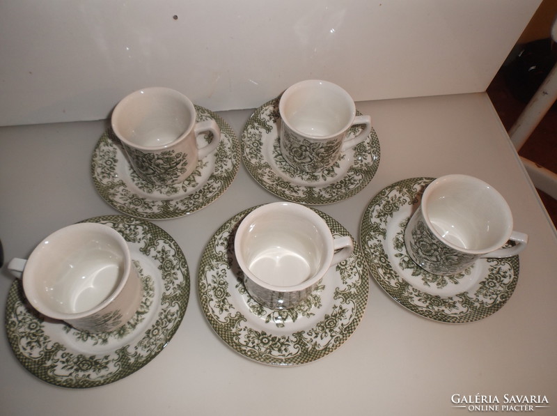 Coffee set - 10 pcs - ditmar urbach - old - 5 cups 2 dl - 5 plates 16 cm