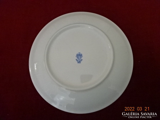 Lowland porcelain small plate with colorful flowers on the edge. He has! Jókai.