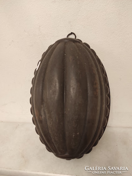 Antik konyhai eszköz patinás vas cukrász kuglóf forma 536 5259