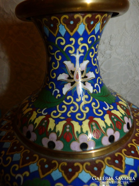 32 Cm, Chinese cloisonne enamel vase