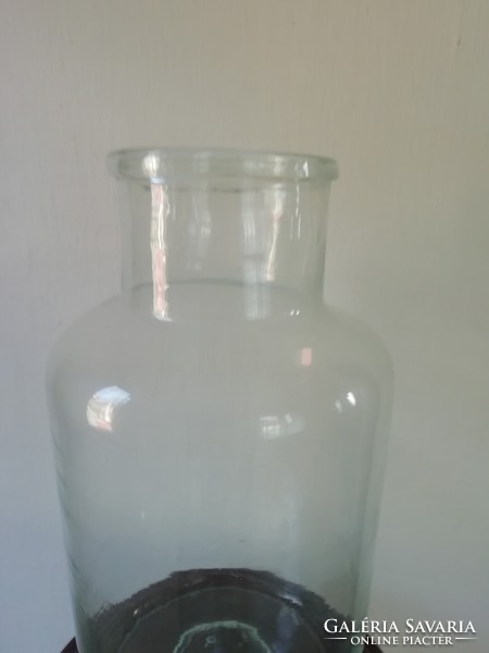 Régi 8 literes befőttes üveg, dekorációs tárgy