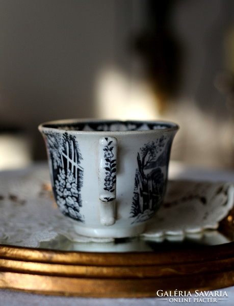 Antik Villeroy & Boch Wallerfangen fajansz csésze