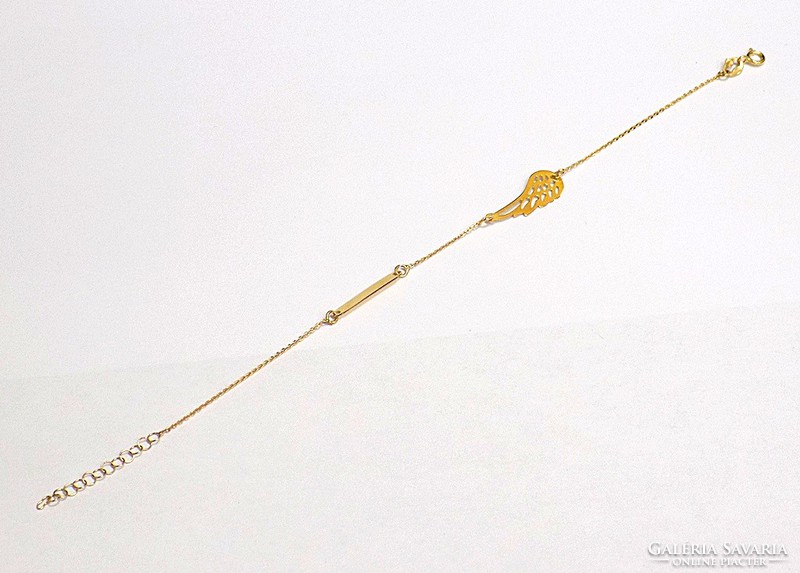 Gold bracelet with angel wings (zal-au95482)