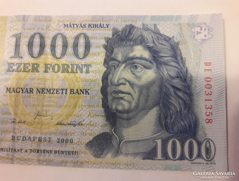 1000 thousand forint banknote millennium 2000 