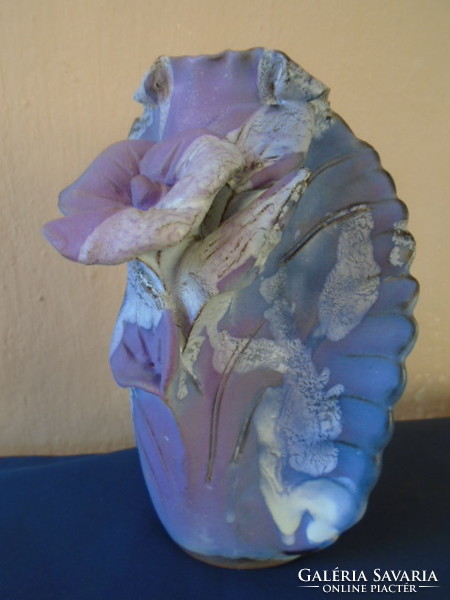Kincses I. virág szirommal ritka gyűjtői  kerámia váza,  élőben csodálatos darab hibát nem találtam