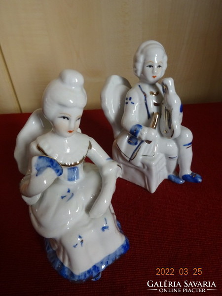 Hand-painted porcelain figurine, baroque pair, two pieces for sale. He has! Jókai.
