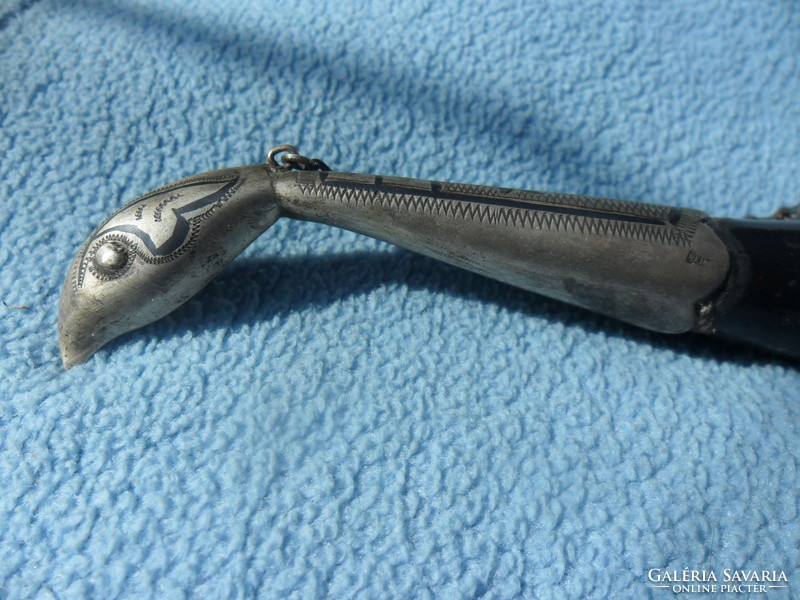 Niello Russian Soviet silver horn