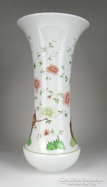 1H010 Nagyméretű ritka kézzel festett Hollóházi porcelán váza 36 cm
