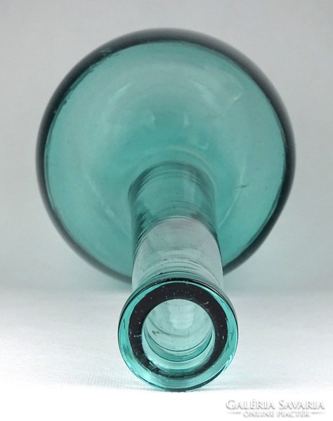 1H434 Antik hatalmas halvány zöld fújt kocsmaüveg az 1800-as évekből 36 cm