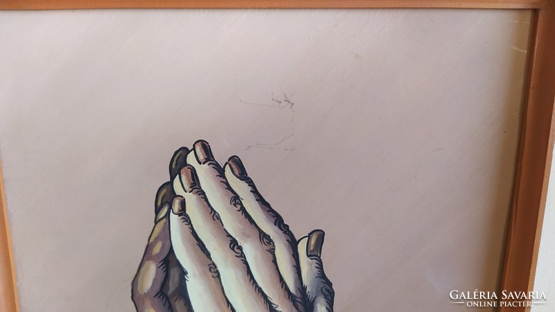 (K) painting of praying hands