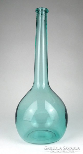 1H434 Antik hatalmas halvány zöld fújt kocsmaüveg az 1800-as évekből 36 cm