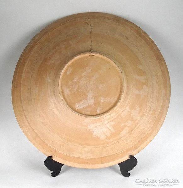 1G742 marked huge artistic Japanese ceramic wall bowl 50.5 Cm