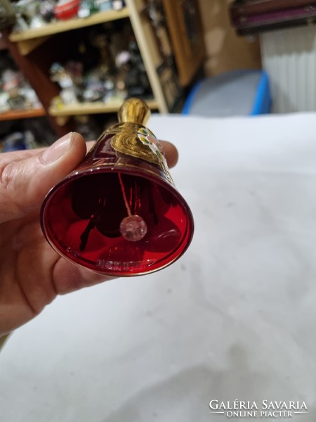 Czechoslovakian gilded glass bell