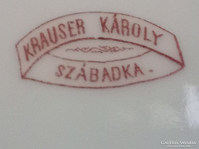 A sauce bowl in mint condition from Károly Krauser's trade in Szatka from the 1860s-70s