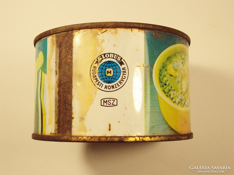 Retro globus tin can tin can - lentils with sausage - Budapest cannery 1970