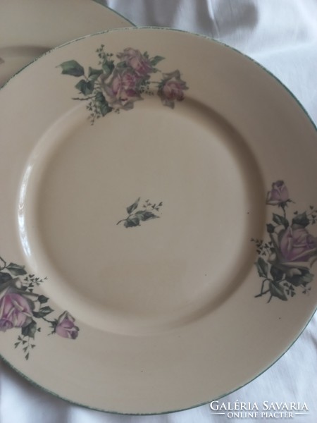 2 db régi rózsás tányér 25,5 cm