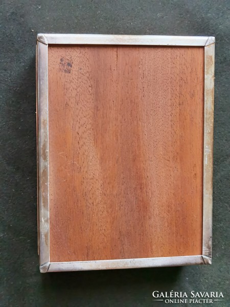 Vintage fém szivaros vagy kártya doboz