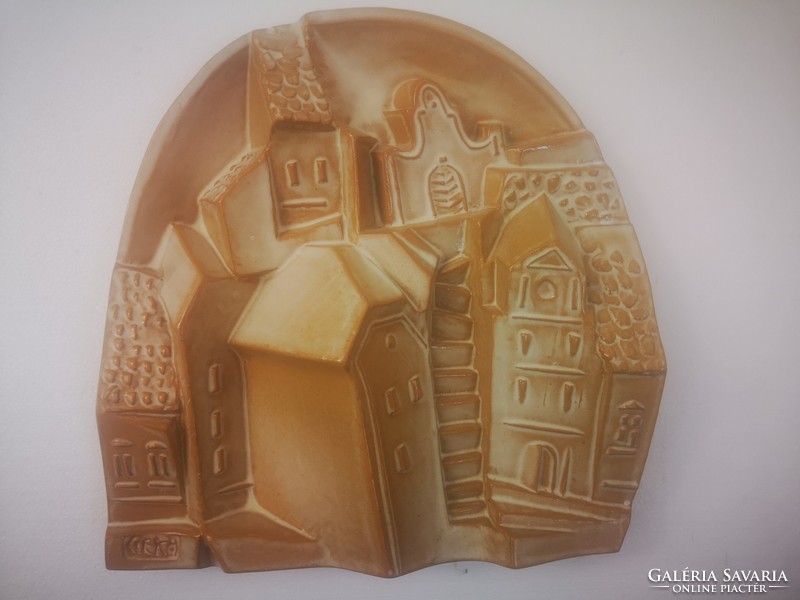 Retro midcentury vintage midcenturymodern Chekovszky Szentendre wall ceramic