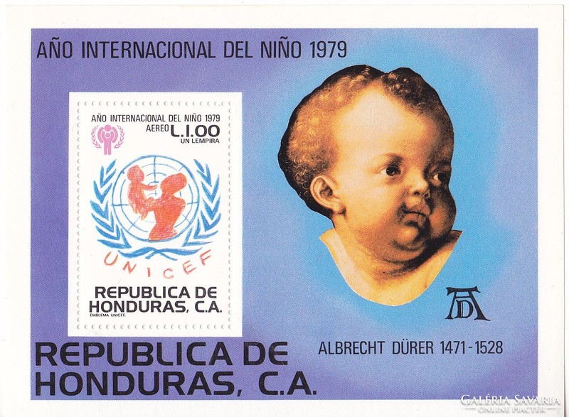 Honduras airmail stamp block 1980
