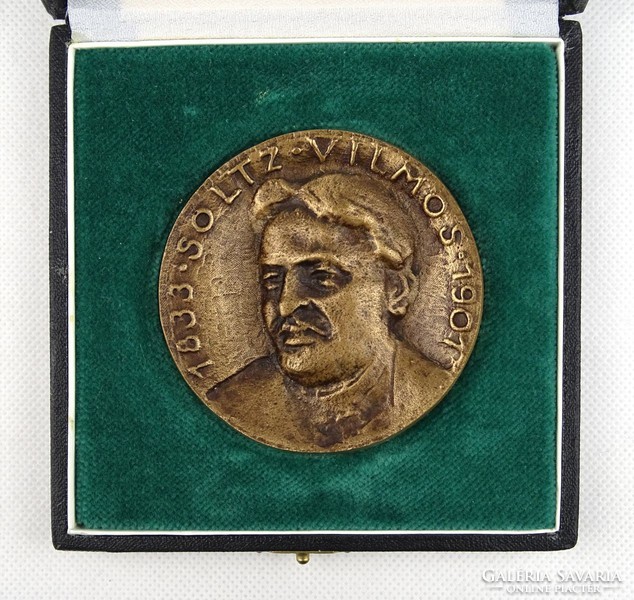 1H914 soltz vilmos miner bronze plaque in gift box 1967