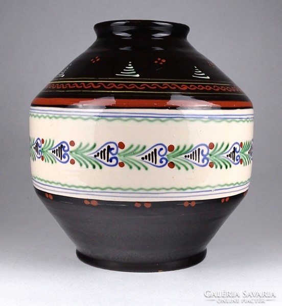 1I182 old large ceramic vase 22 cm