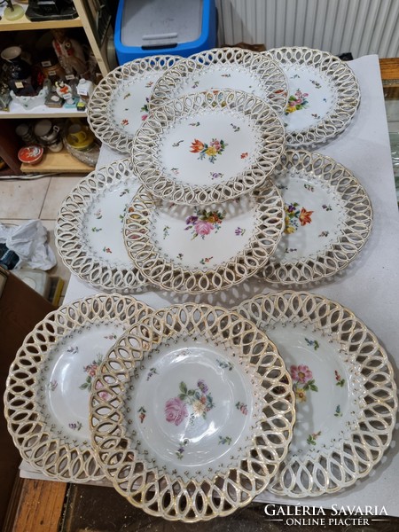 10 pcs old german porcelain plate