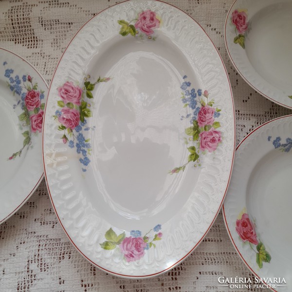 Czech rosy dishes and deep plates