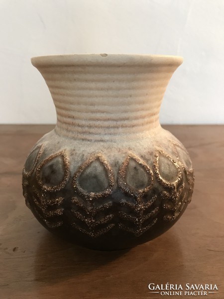 Retro small vase-web haldensleben mid century vase t-200