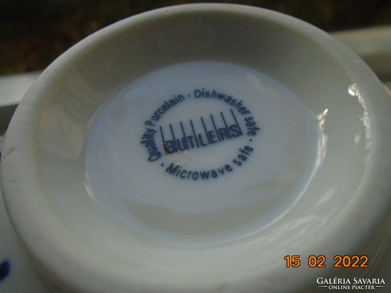Butlers porcelain dish with blue bamboo pattern
