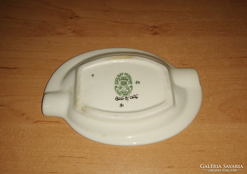 Zsolnay porcelain ashtray 8.4 * 12 cm (16 / k)