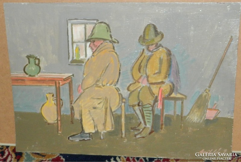 Miklós István festőművész festménye