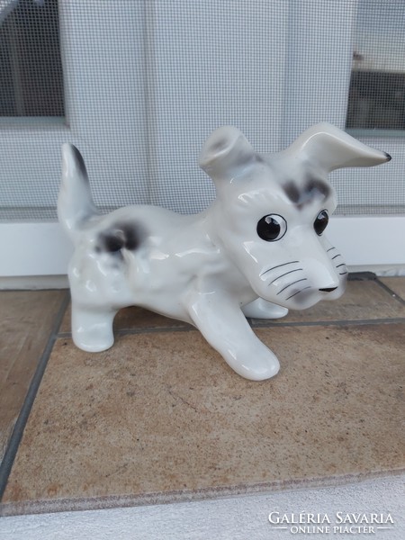 Beautiful porcelain fox dog puppy nipple figurine nostalgia piece.