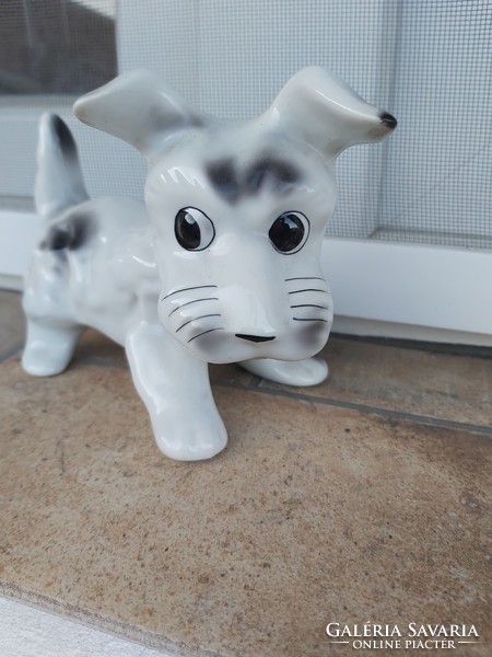 Beautiful porcelain fox dog puppy nipple figurine nostalgia piece.