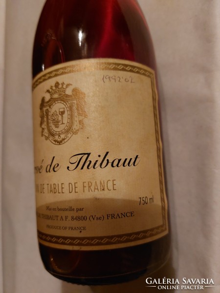 Hervé de thibaut French wine 1992 vintage