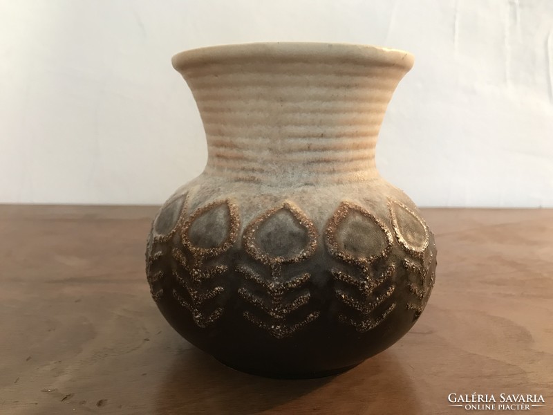Retro small vase-web haldensleben mid century vase t-200