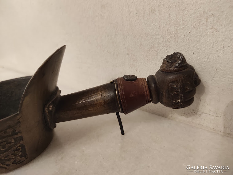Antique Buddhist tool Buddha Tibetan handle melting pot bronze tool China Asia 955 5305