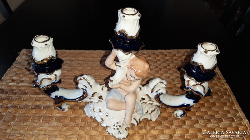 Porcelain arpo angel candle holder