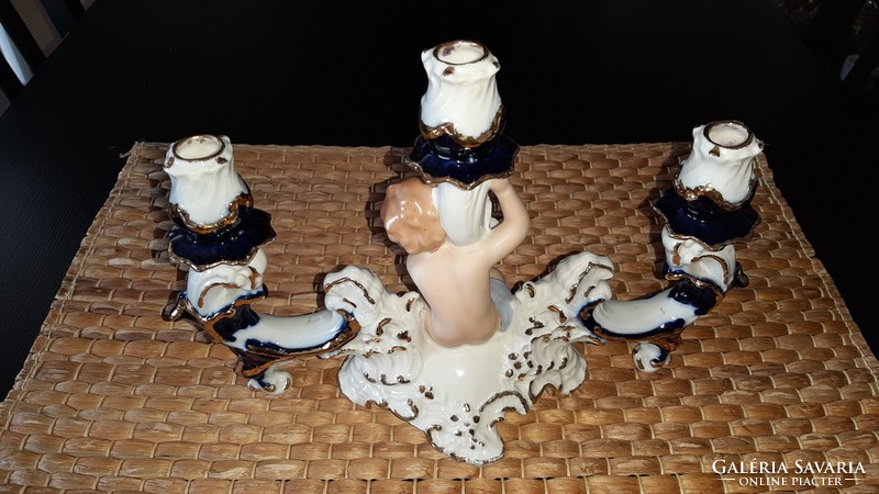 Porcelain arpo angel candle holder