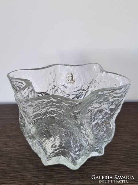 Kumela Finnish vintage glass vase-kaj blomqvist design vase from '70s