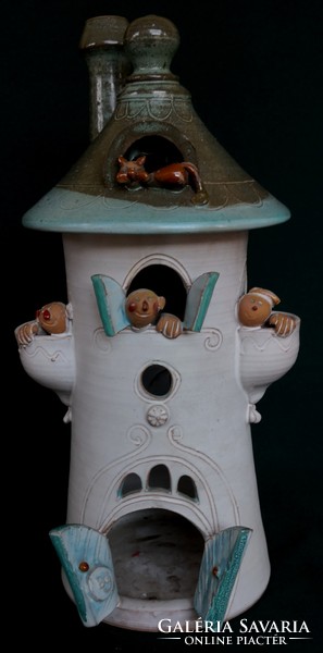 Dt/041 - Baksa pearl ceramic - chocolate ceramic fairy house