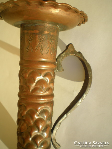 Wonderful copper candle holder, decorative piece can be the decoration of the apartment.