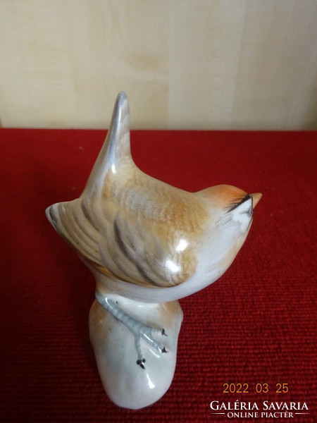 Aquincum porcelán figurális szobor, ritka madár, magassága 7,5 cm. Vanneki! Jókai.