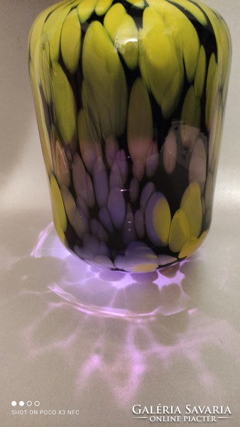 Különleges vastag falú üveg váza