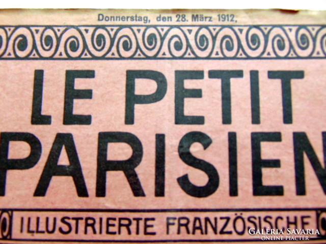 March 28, 1912 / petit parisien / old original newspaper no .: 324