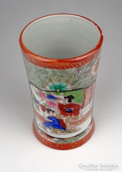 1I311 old oriental patterned japanese porcelain cup 10 cm