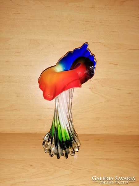 Muranoi szecessziós üveg váza 20 cm (6/d)