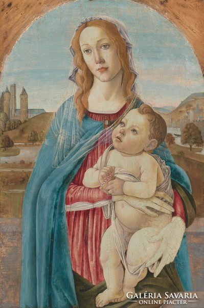 Sandro Botticelli - Szűz gyermekével - reprint
