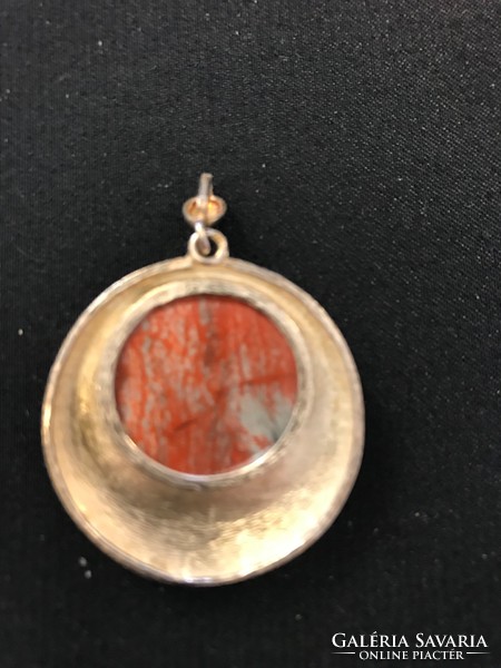 New, marked 925 silver, very beautiful pendant. Rhodochrosin is a real stony jewelry.
