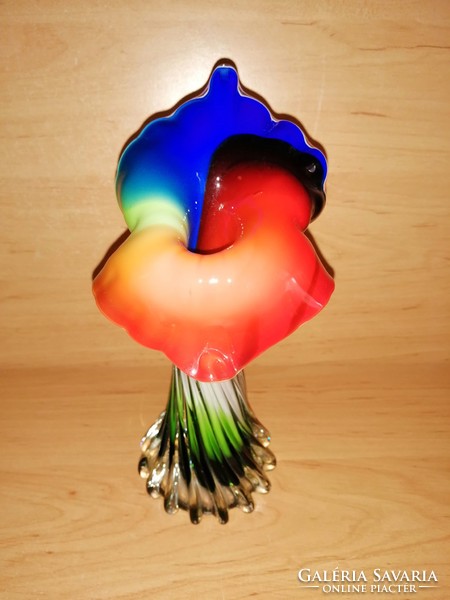 Muranoi szecessziós üveg váza 20 cm (6/d)